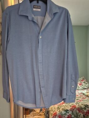 Michael Kors Men's Sky Blue Lightweight Shirt Jacket